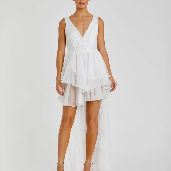 (4/311) ❤️ BNWT MAC DUGGAL
High Low Tiered Gown with Built In Bodysuit #55320 - Picture 2 of 11